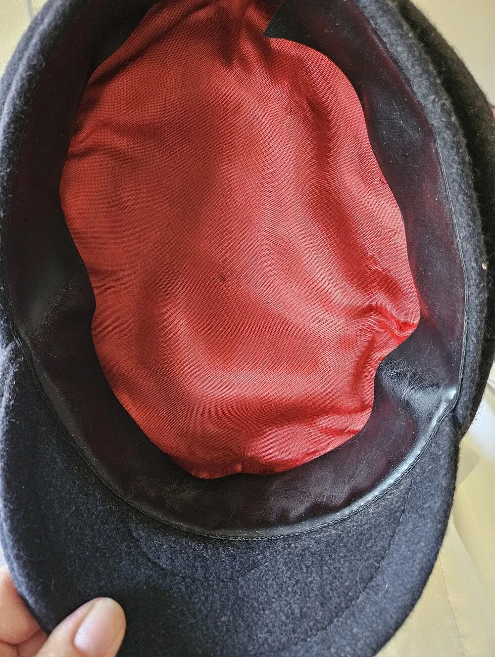 Vintage Black Wool Greek Fisherman’s Cap - Great Condition